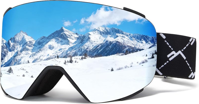 MXJ Gear Ski Goggles OTG for Women Men Adult Youth,YH693C Magnetic Snowboard Goggles,Winter Snow Goggles for Skiing Skating - Image 1